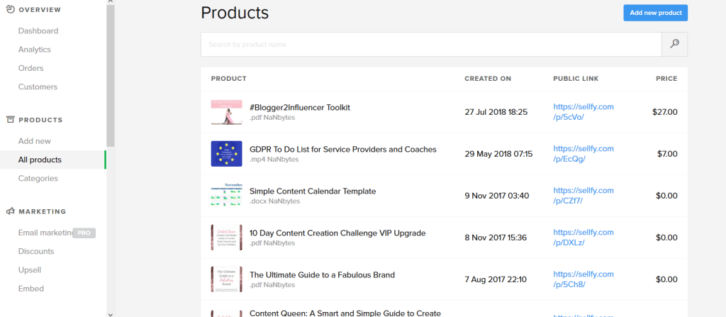 sellfy business tools